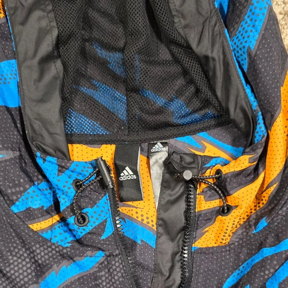 Mens xl Adidas water resistant zip up jacket windbreaker - Picture 5 of 5